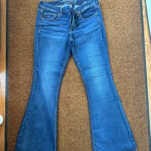 American Eagle Outfitters Blue Flare Jeans Classic Style